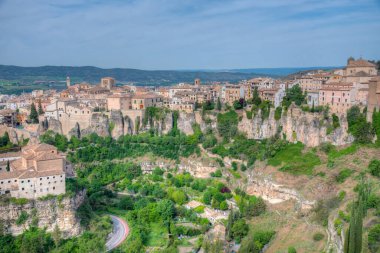 İspanyol kenti Cuenca 'nın Panorama manzarası