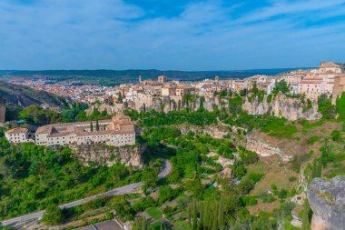 İspanyol kenti Cuenca 'nın Panorama manzarası