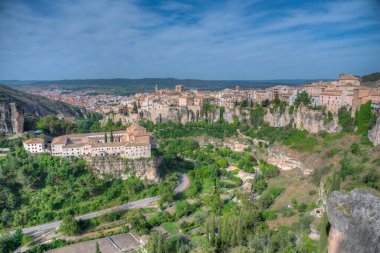 İspanyol kenti Cuenca 'nın Panorama manzarası