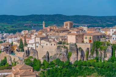 İspanyol kenti Cuenca 'nın Panorama manzarası