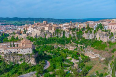 İspanyol kenti Cuenca 'nın Panorama manzarası
