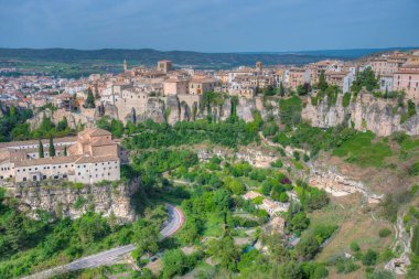 İspanyol kenti Cuenca 'nın Panorama manzarası