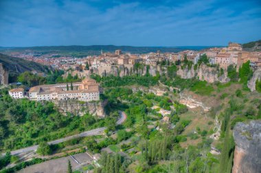 İspanyol kenti Cuenca 'nın Panorama manzarası