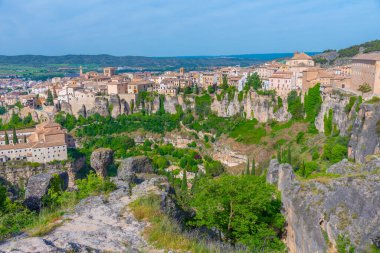 İspanyol kenti Cuenca 'nın Panorama manzarası