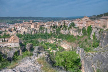 İspanyol kenti Cuenca 'nın Panorama manzarası