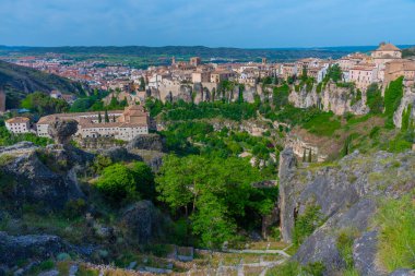İspanyol kenti Cuenca 'nın Panorama manzarası