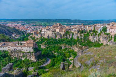 İspanyol kenti Cuenca 'nın Panorama manzarası