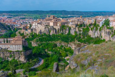 İspanyol kenti Cuenca 'nın Panorama manzarası