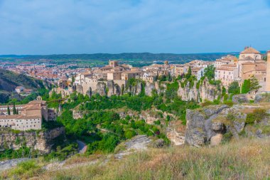 İspanyol kenti Cuenca 'nın Panorama manzarası
