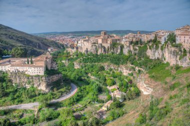 İspanyol kenti Cuenca 'nın Panorama manzarası