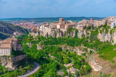 İspanyol kenti Cuenca 'nın Panorama manzarası