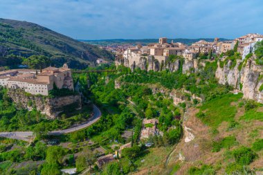 İspanyol kenti Cuenca 'nın Panorama manzarası