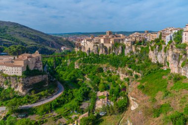 İspanyol kenti Cuenca 'nın Panorama manzarası
