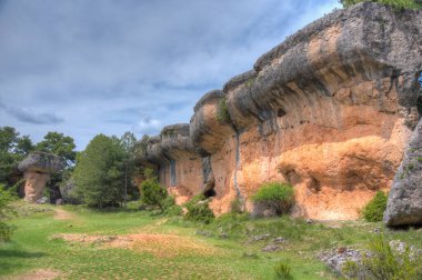 İspanyol kenti Cuenca yakınlarında Ciudad Encantada kaya oluşumları