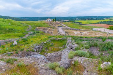 İspanya 'daki Segobriga sahasında Roma harabeleri