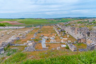 İspanya 'daki Segobriga sahasında Roma harabeleri