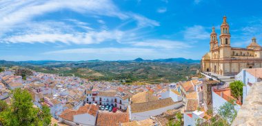 İspanyol kenti Olver 'in hava manzarası