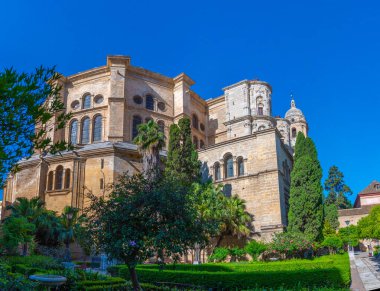 Malaga 'daki enkarnasyon katedralinin görüntüsü