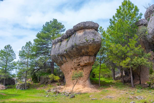 Ciudad Encantada Rock Formations Spanish Town Cuenca — стоковое фото