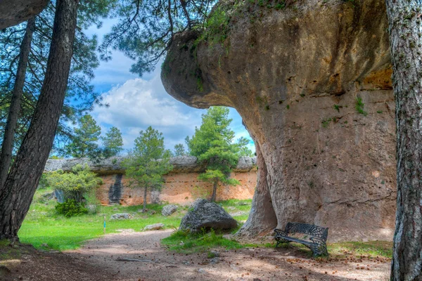 Ciudad Encantada Βραχώδεις Σχηματισμοί Κοντά Στην Ισπανική Πόλη Cuenca — Φωτογραφία Αρχείου