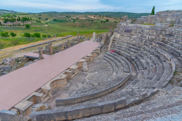 Forntida Teater Romerska Ruiner Segobriga Spanien — Stockfoto