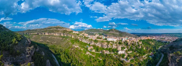 Aerial View Spanish Town Cuenc — стоковое фото