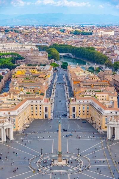 Aerial View Saint Peter Square Vatican — стоковое фото