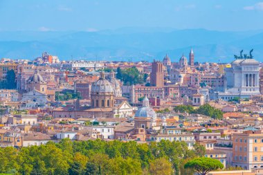İtalyan başkenti Roma 'nın Panorama manzarası.
