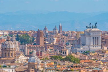 İtalyan başkenti Roma 'nın Panorama manzarası.