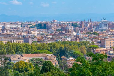 İtalyan başkenti Roma 'nın Panorama manzarası.