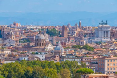 İtalyan başkenti Roma 'nın Panorama manzarası.