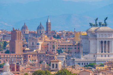 İtalyan başkenti Roma 'nın Panorama manzarası.