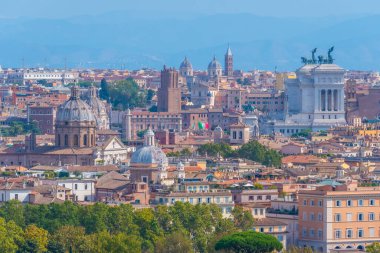 İtalyan başkenti Roma 'nın Panorama manzarası.