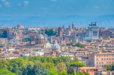 İtalyan başkenti Roma 'nın Panorama manzarası.