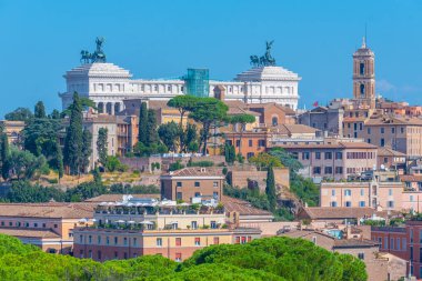 İtalyan başkenti Roma 'nın panoramik manzarası.