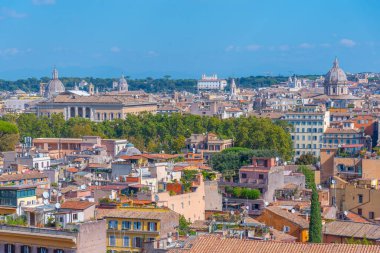 İtalyan başkenti Roma 'nın havadan görünüşü.