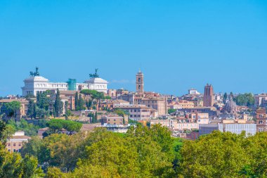 İtalyan başkenti Roma 'nın panoramik manzarası.