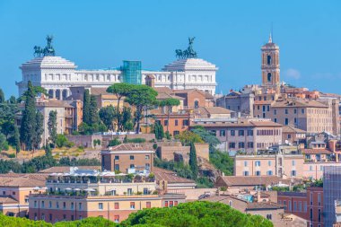 İtalyan başkenti Roma 'nın panoramik manzarası.