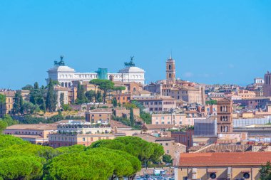İtalyan başkenti Roma 'nın panoramik manzarası.
