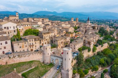 İtalyan kasabasının hava manzarası Büyülü.