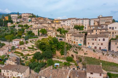 İtalyan kasabasının hava manzarası Büyülü.