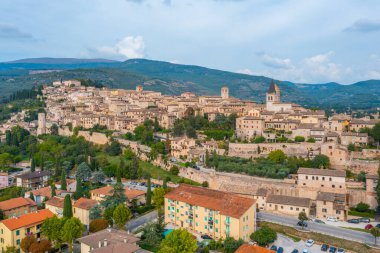 İtalyan kasabasının hava manzarası Büyülü.