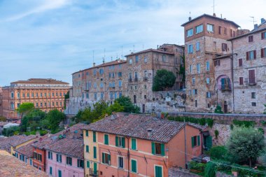 İtalyan kenti Perugia 'nın Panorama manzarası.