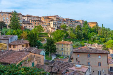 İtalyan kenti Perugia 'nın Panorama manzarası.