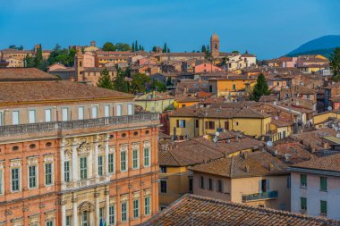 İtalya 'nın Porta Sole kentinden Perugia' nın hava manzarası.