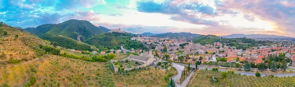 Stadtbild Von Spoleto Mit Anwesen San Ponziano Italien — Stockfoto