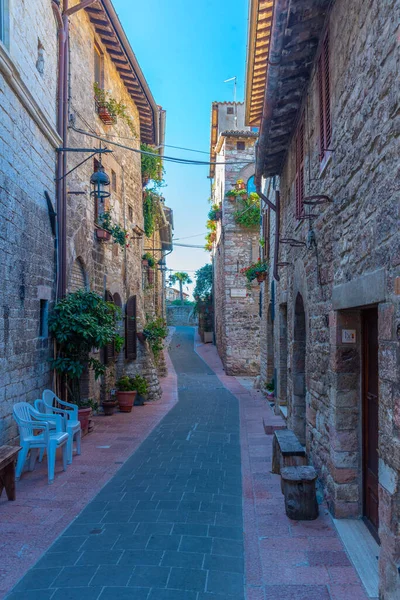 Smal Gata Den Gamla Staden Assisi Italien — Stockfoto