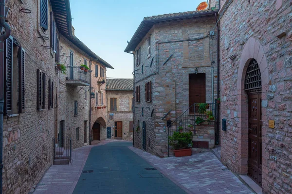 Rue Étroite Dans Vieille Ville Assise Italie — Photo