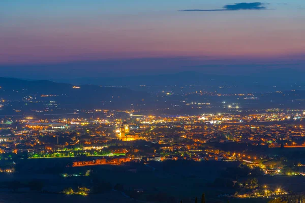 Vista Nocturna Santa Maria Degli Angeli Italia — Foto de Stock