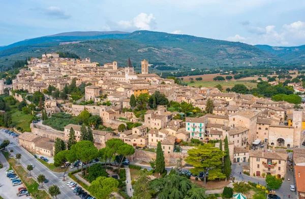 Veduta Aerea Della Città Italiana Spello — Foto Stock